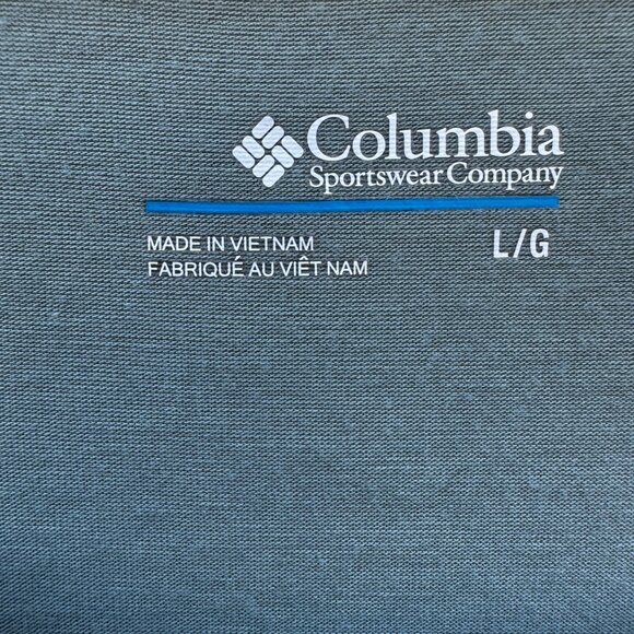 Columbia Easy Does It Tee Womens LG Green Short Cuffed Dolman Sleeve Curved Hem - Picture 7 of 8